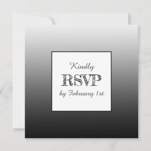 Elegant Minimalist Simple Photo Wedding RSVP Invitation
