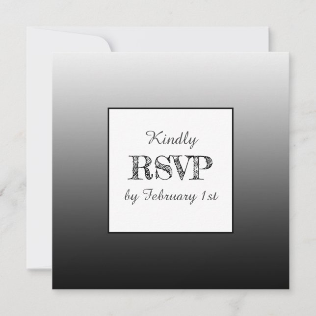 Elegant Minimalist Simple Photo Wedding RSVP  Invitation (Front)