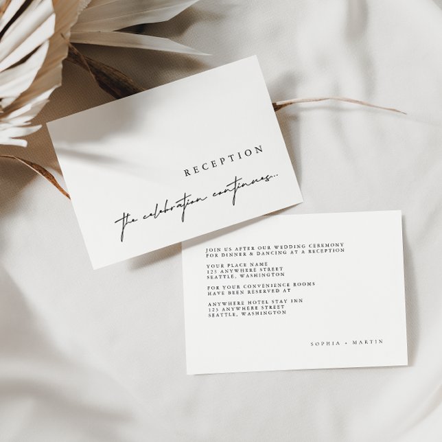 Elegant Minimalist Simple Wedding Enclosure Cards (Creator Uploaded)