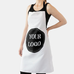 Elegant, Minimalist & Sleek Black QR Code Logo Apron