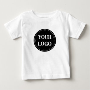Elegant, Minimalist & Sleek Black QR Code Logo  Baby T-Shirt