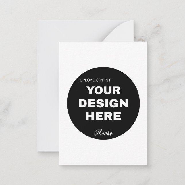 Elegant, Minimalist & Sleek Black QR Code Logo  Card (Front)