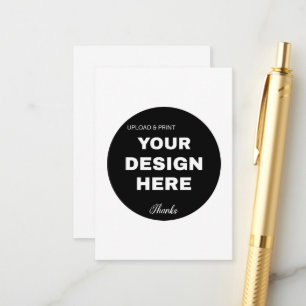 Elegant, Minimalist & Sleek Black QR Code Logo Enclosure Card