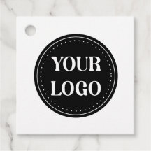 Elegant, Minimalist &amp; Sleek Black QR Code Logo  Favour Tags