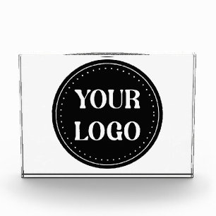Elegant, Minimalist & Sleek Black QR Code Logo Photo Block