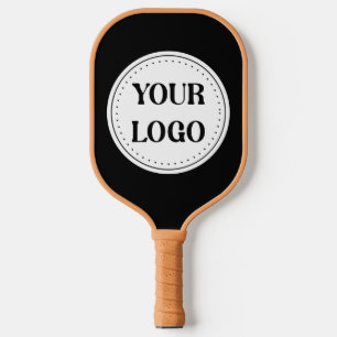 Elegant, Minimalist & Sleek Black QR Code Logo Pickleball Paddle