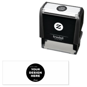 Elegant, Minimalist & Sleek Black QR Code Logo  Self-inking Stamp