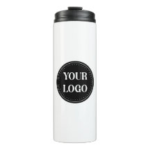 Elegant, Minimalist &amp; Sleek Black QR Code Logo  Thermal Tumbler