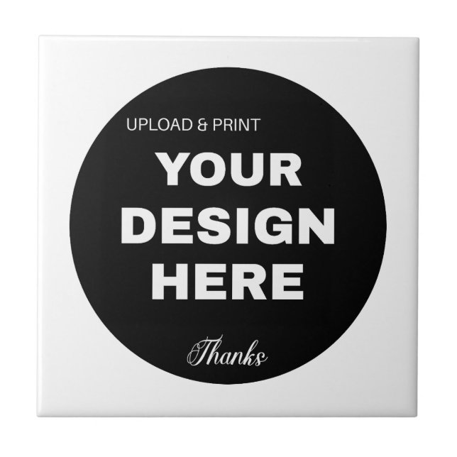 Elegant, Minimalist & Sleek Black QR Code Logo  Tile (Front)