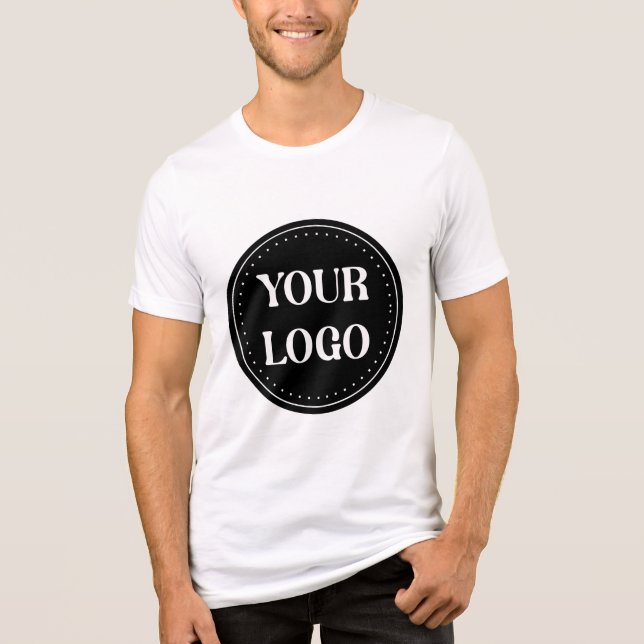 Elegant, Minimalist & Sleek Black QR Code Logo  Tri-Blend Shirt (Front)