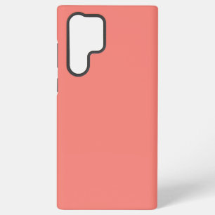 Elegant Minimalist Solid Colour Coral Salmon Pink Samsung Galaxy Case