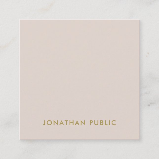 Elegant Minimalist Square Template Modern Luxury Square Business Card (Front)