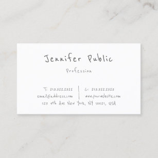 Elegant Minimalist Template Calligraphy Modern Business Card