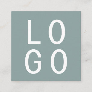 ELEGANT MINIMALIST TEMPLATE DESIGN LOGO SAGE GREEN SQUARE BUSINESS CARD