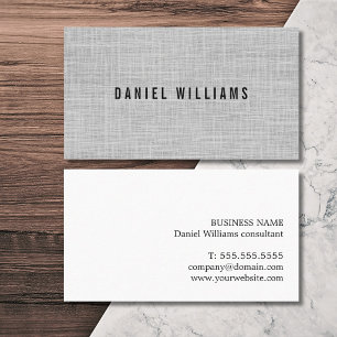 Elegant Minimalist Texture Grey White Consultant Business Card