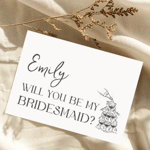 Elegant, Minimalist, Timeless Bridesmaid Proposal Card
