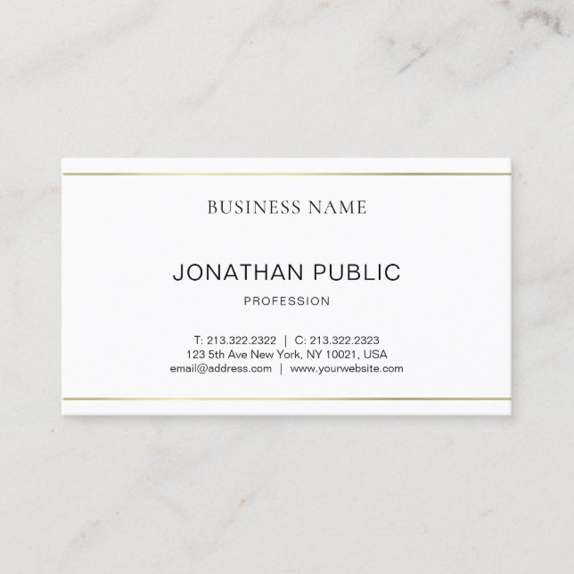 Elegant Minimalist Trendy Design Modern Simple Business Card (Front)