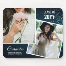 Elegant Minimalist Two Photo Graduate Graduation