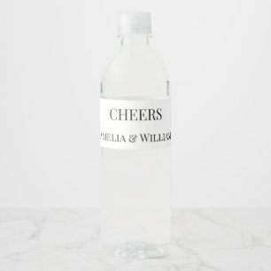 Elegant Minimalist Water Bottle Label