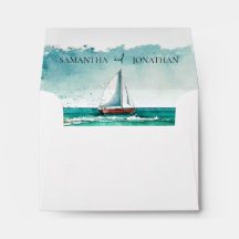 Elegant minimalist watercolor boat cruise wedding 