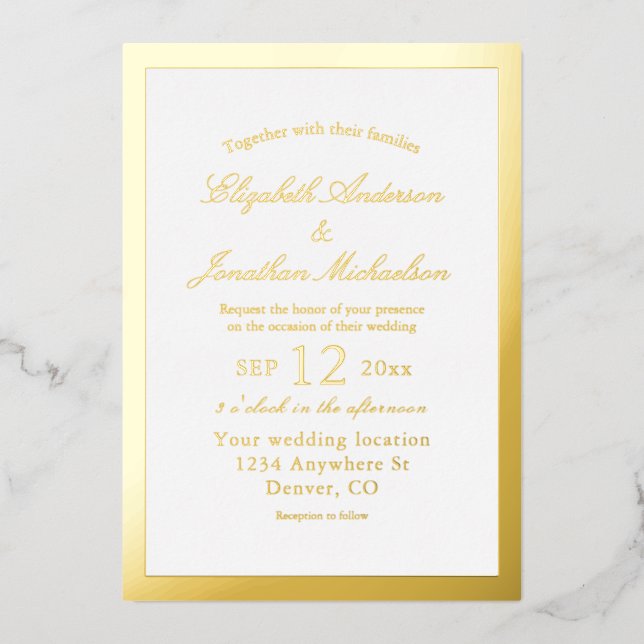Elegant Minimalist Wedding (Front)