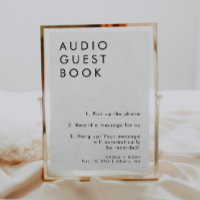 Elegant Minimalist Wedding Audio Guestbook Sign