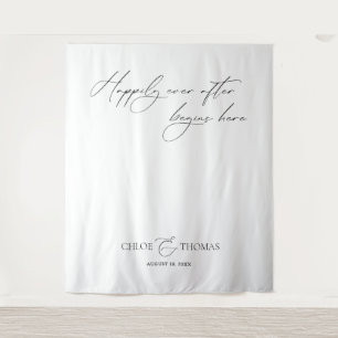 Elegant Minimalist Wedding Backdrops Banner Tapestry
