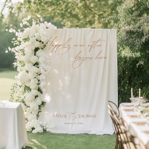 Elegant Minimalist Wedding Backdrops Banner Tapestry
