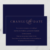Elegant Minimalist | Wedding Change the Date