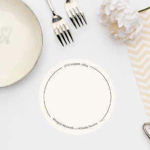 Elegant Minimalist Wedding Coaster