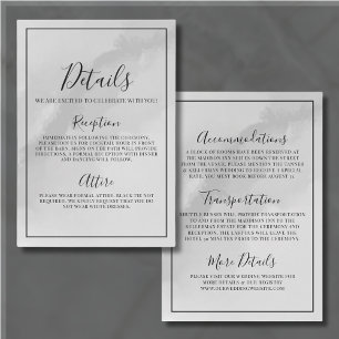 Elegant Minimalist Wedding Details Enclosure Card