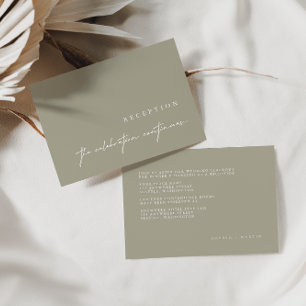 Elegant Minimalist Wedding Enclosure Cards