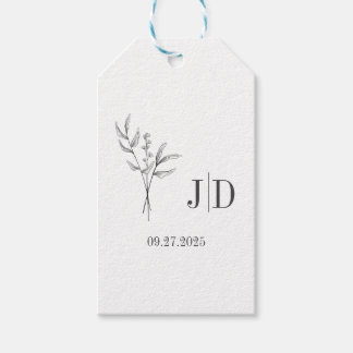Elegant Minimalist Wedding Favour Tag