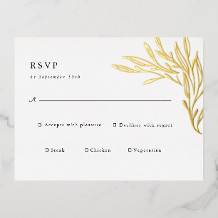 Elegant Minimalist Wedding Foil Enclosure Card