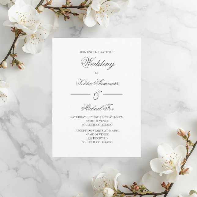 Elegant minimalist wedding   invitation (Creator Uploaded)