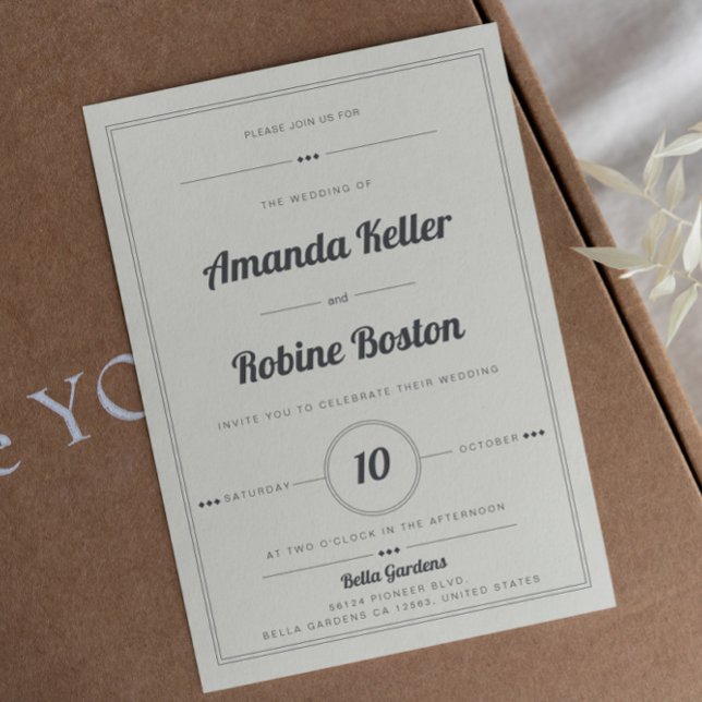 Elegant Minimalist Wedding Invitation (Creator Uploaded)