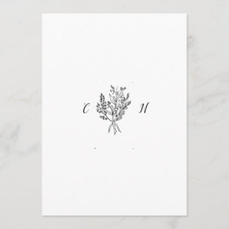 Elegant minimalist wedding invitation