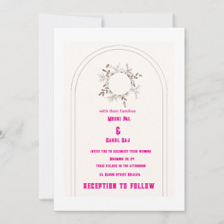 Elegant Minimalist Wedding Invitation Card