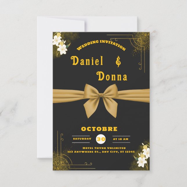 Elegant Minimalist Wedding Invitation – Editable (Front)