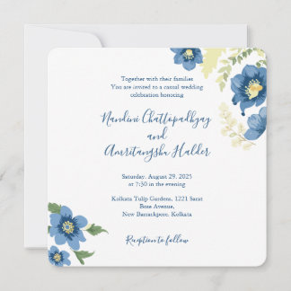 Elegant Minimalist Wedding Invitation Template | E