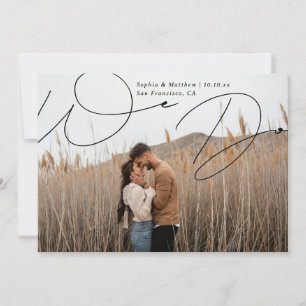 Elegant Minimalist Wedding Modern Full Photo Save The Date