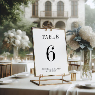 Elegant Minimalist Wedding | Modern & Stylish Table Number