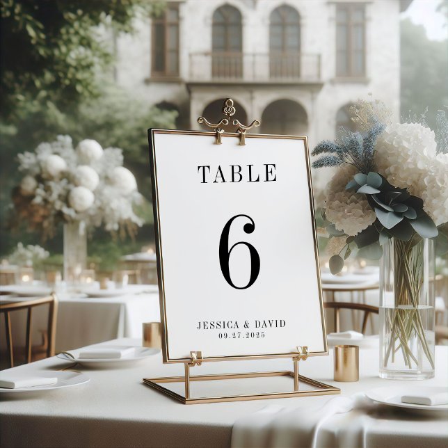 Elegant Minimalist Wedding | Modern & Stylish Table Number (Elegant Minimalist Wedding | Modern & Stylish Table Number
)