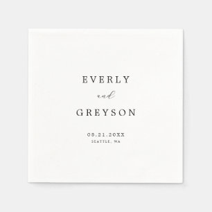 Elegant Minimalist Wedding Napkin