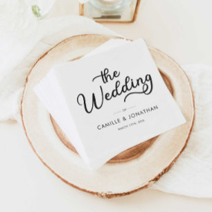 Elegant Minimalist Wedding Napkin