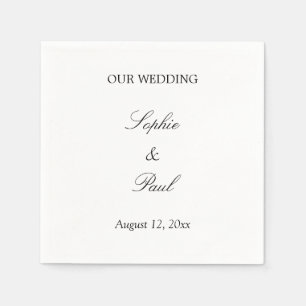 Elegant Minimalist Wedding Napkins