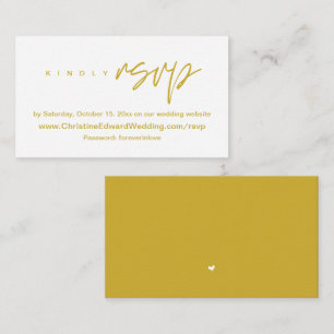 Elegant, Minimalist, Wedding Online RSVP Enclosure Card