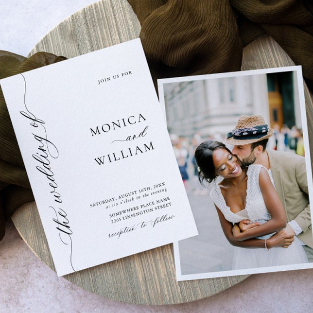 Elegant Minimalist Wedding Photo Invitation (Creator Uploaded)