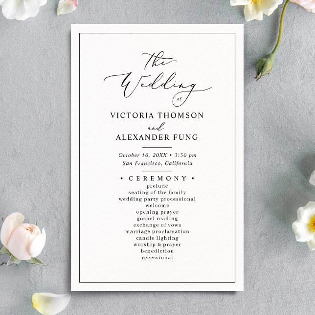 Elegant Minimalist Wedding Program (Creator Uploaded)
