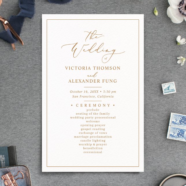 Elegant & Minimalist Wedding Programs (Creator Uploaded)